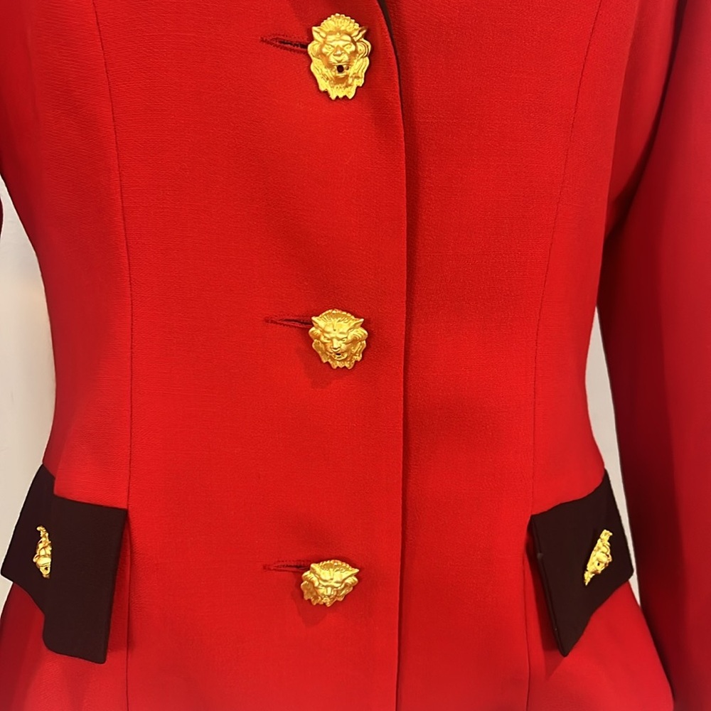 Wayne Clark Vintage Red and Black Wool Blazer - Picture 10 of 16